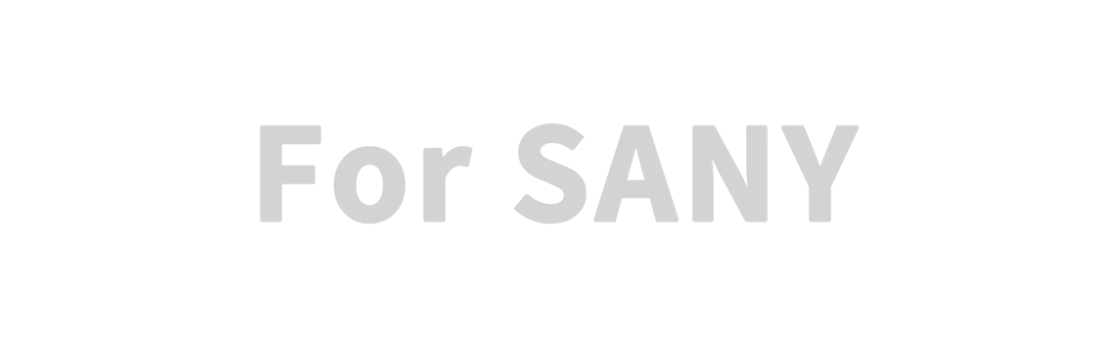 For SANY For SANY